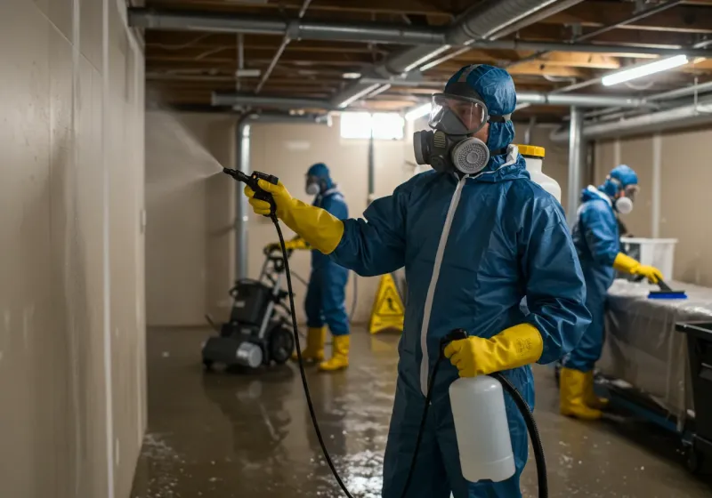 Basement Sanitization and Antimicrobial Treatment process in Philipsburg, PA