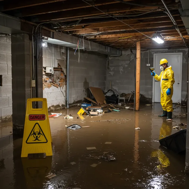 Flooded Basement Electrical Hazard in Philipsburg, PA Property